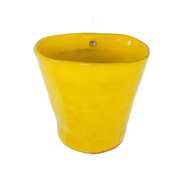 Yellow Wall Hanging Ceramic Planter 