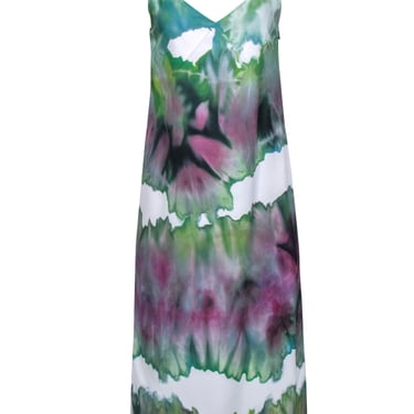Acne Studios - Green & White Water Color Slip Dress Sz 6