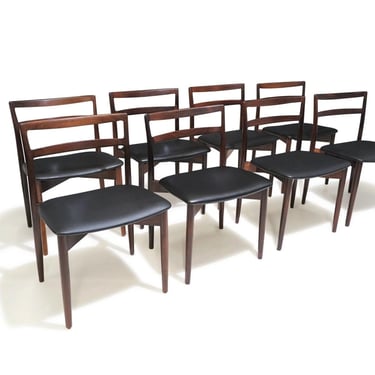 Harry Ostergaard Danish Rosewood Dining Chairs, Set of Eight (8)