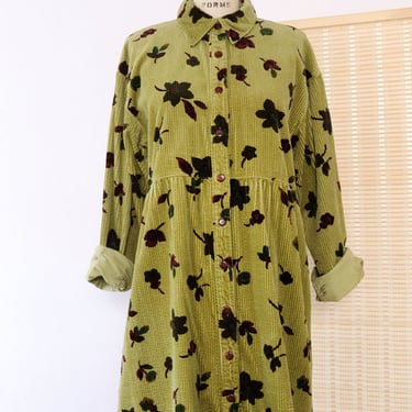 Jade Corduroy Shirt Dress S-XL