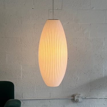Large Cigar Bubble Pendant Lamp by George Nelson for Modernica, 1990s
