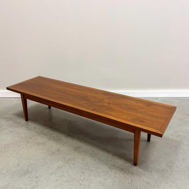 Mid Century Modern Walnut Coffee Table Refinished Vintage MCM Furniture 