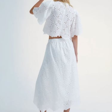 The New Society Abbott Skirt - White on Garmentory