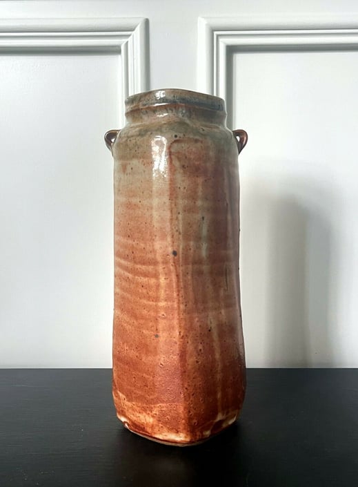 Tall Studio Pottery Ceramic Glazed Vase by Warren Mackinzie