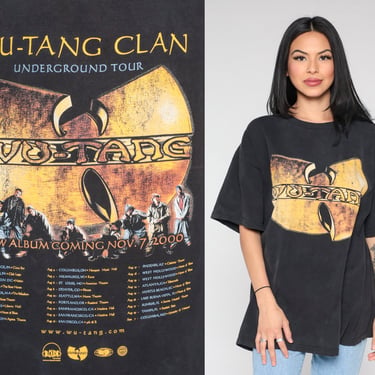Vintage Wu Tang Clan Shirt 2000 Underground Tour Band Tshirt Rap Shirt t shirt Concert T Shirt Retro 00s Black Rapper Delta Extra Large xl 