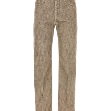 Fendi Men Dove Grey Denim Jeans