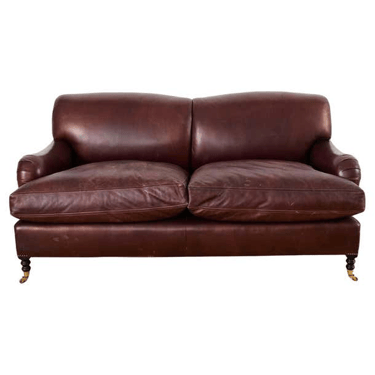 George Smith English Howard & Sons Signature Leather Sofa