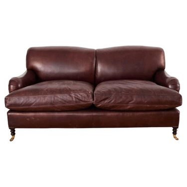 George Smith English Howard &amp; Sons Signature Leather Sofa