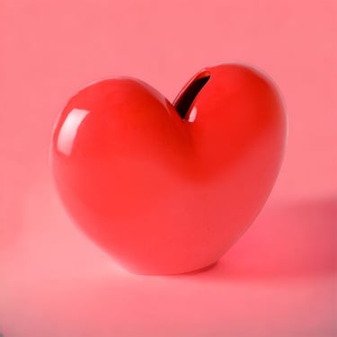 Heart Love Vase - Red