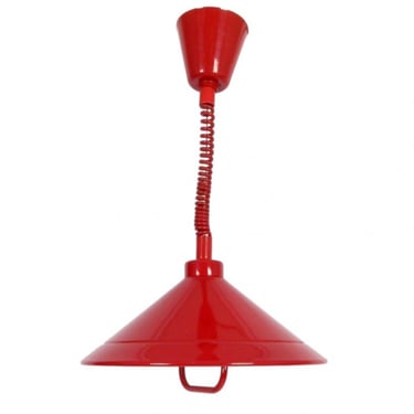 Red Pull-Down Pendant Light