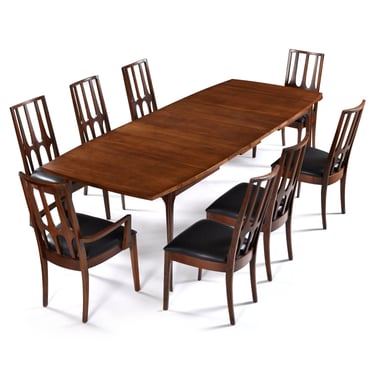 Restored Mid-Century Modern Broyhill Brasilia Dining Set with 8 Chairs 