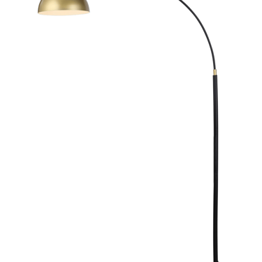 Gloria 74-inch Arched Dome Shade Metal Floor Lamp Black