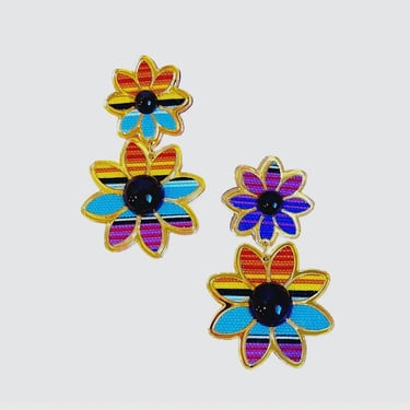 Sample Sale Serape Daisy Dangles
