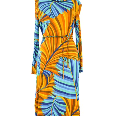 1960s Leonard Geometric Silk Jersey Dress