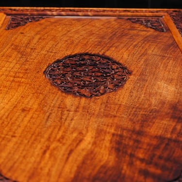 Restored Kashmiri Walnut Folding Game Table 