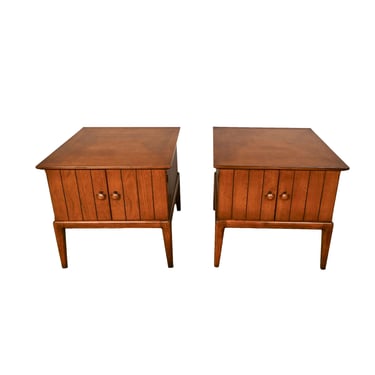 Walnut Nightstands Side Tables Mid Century Modern 