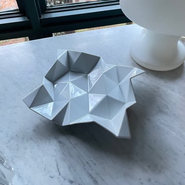 Vintage Origami White Rosenthal Platter Folded Porcelain 