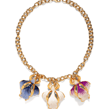 The Pink Reef Triple Sculpted Iris Necklace