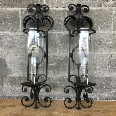 &#8220;Wrought Iron&#8221; Candle Lantern Set (Seattle)