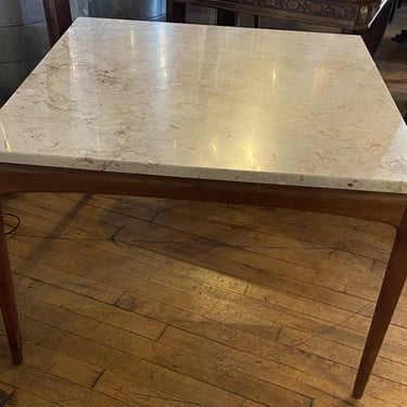 MCM Travertine Topped Side Table