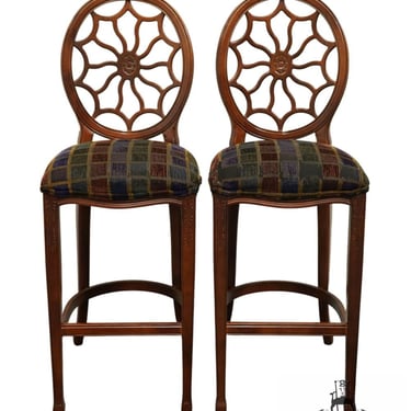 Set of 2 HIGH END Italian Style Spiderweb Back Barstools 