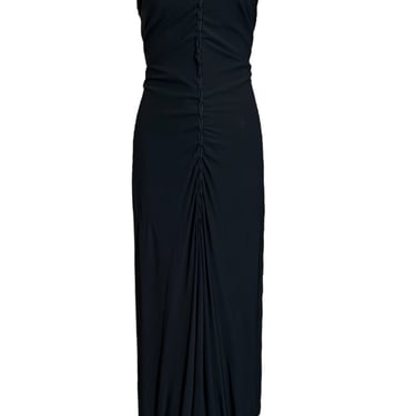 Gaultier FEMME Silk Dress with Ruched Front Braid