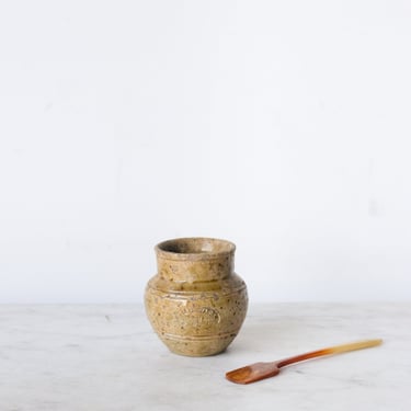 Petite Mustard Pot with Horn Spoon (Copy)