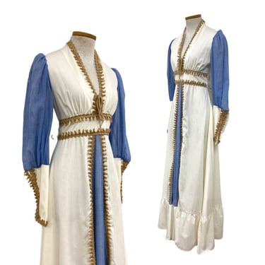 Vtg Vintage 1970s 70s Bishop Sleeve Victorian Revival Renaissance Fest Dress 