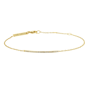 Pavé Diamond Thin Bar Bracelet