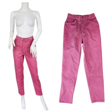 Gitano 1980's Pink Cotton Denim Button Fly Pants I Sz Sm I W: 26