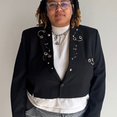 Shop Journal - Cropped Pierced Blazer (2X)