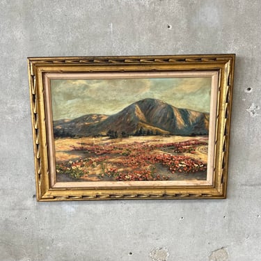 1930s California Pleinair Landscape Painting - Oil on Board
