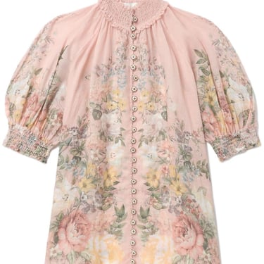 Zimmermann Women Floral Print Short Sleeve Blouse