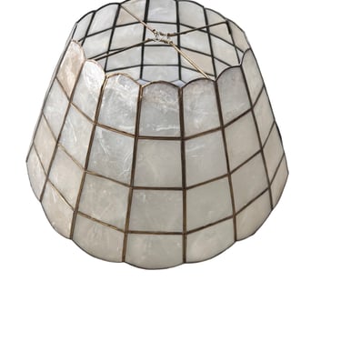 Mother of Pearl Pendant Lamp Shade Vintage 