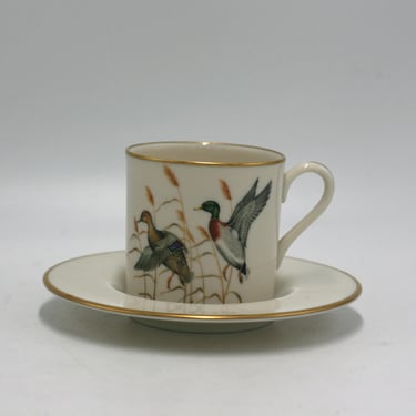 vintage Ravens Wood Mallard Duck Demitasse Cup and Saucer 