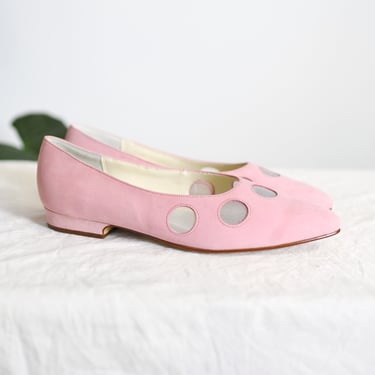 80s American Eagle Pink Leather Flats - 10 