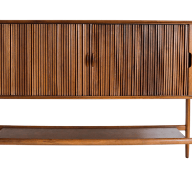 Tambour Door Parallel Credenza for Drexel by Barney Flagg
