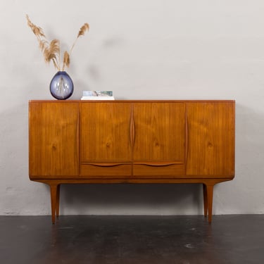 Johannes Andersen highboard, teak credenza, Denmark 1960s 