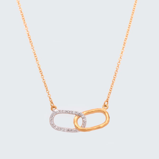 Diamond Double Link Necklace