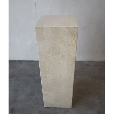 Square Tessellated Marble Pedestal 