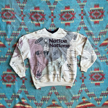 Vintage 1990s Art Unlimited Sportswear Native Nations Sweatshirt 
