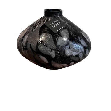 Revelation by Uttermost Black Silver & White Pebble Vase AT257-16