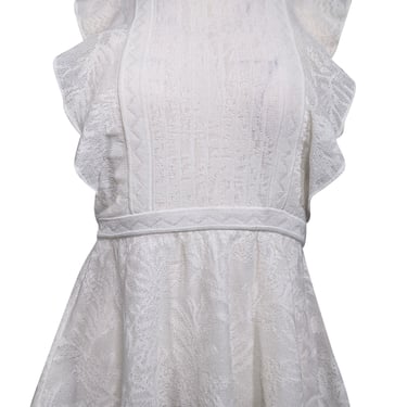 Missoni - Ivory Lace Sleeveless Peplum Top Sz 4