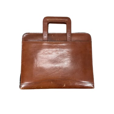 Vintage Scully Brown Leather Portfolio Planner