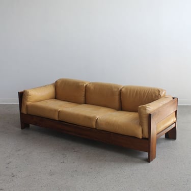 Rosewood and Leather Sofa
