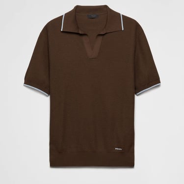 Prada Polo Shirt Men Ebony