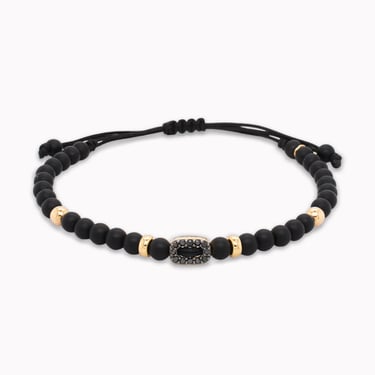 Black Diamond & Onyx Beaded Bracelet