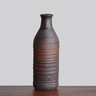 Tall Style Sake Bottle | Unglazed Pottery | Japanese Ceramic 