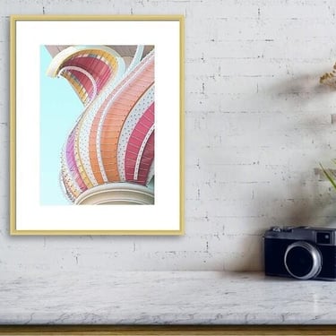Vintage Wall Art, Las Vegas Strip Print, Flamingo Casino Photo, Retro Art Deco Print, Pink Wall Decor, Travel Print Art, Vintage Photography 