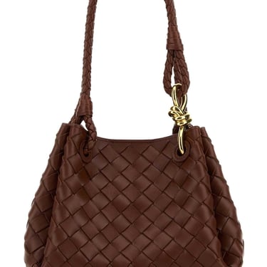 Bottega Veneta Women Bruck Leather Small Parachute Handbag
